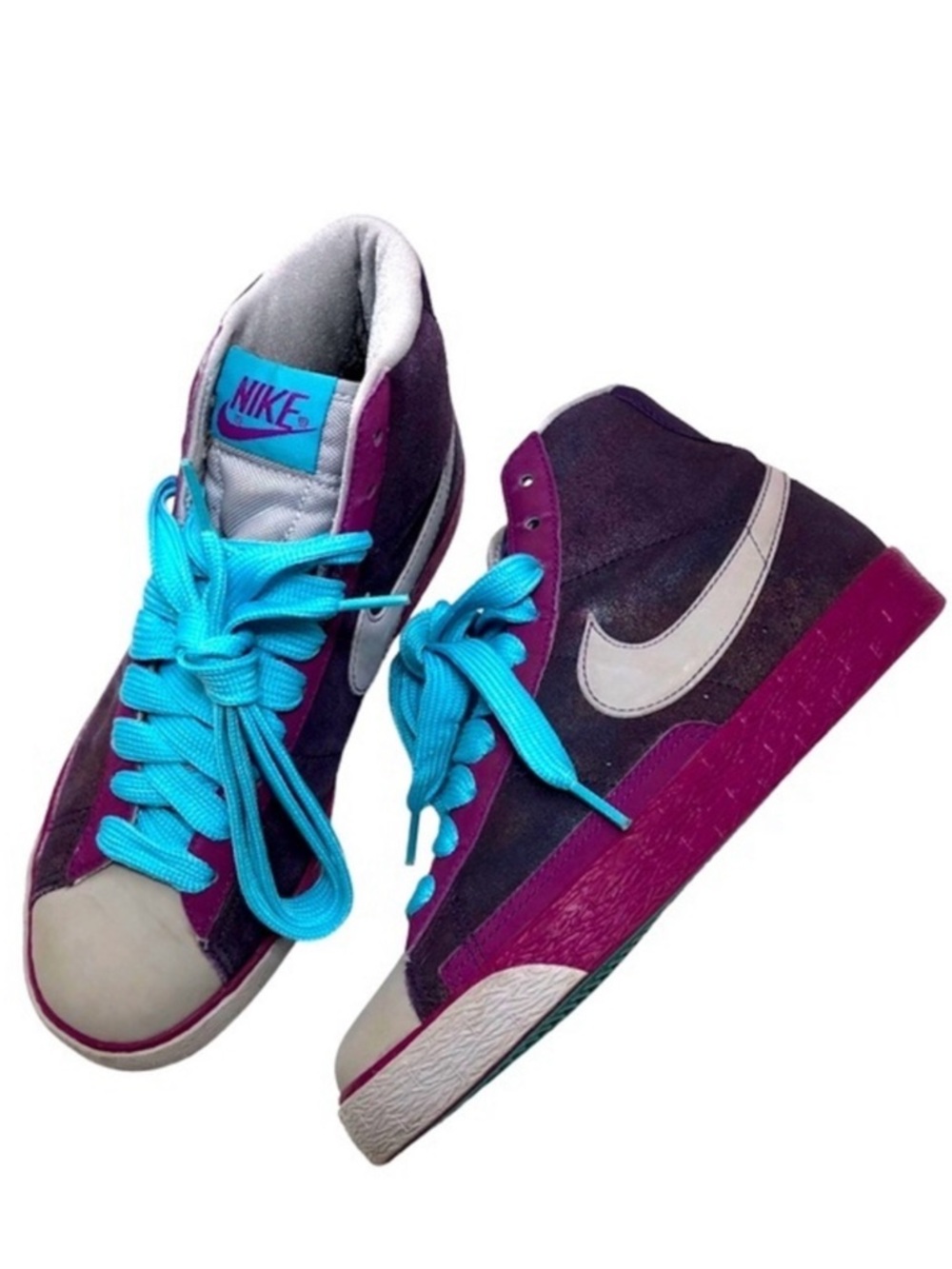 Nike Blazer Hightop Purple Gray & Blue Women’s Sneakers Size 6